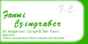 fanni czingraber business card
